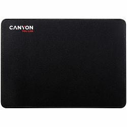 CANYON MP-4, Mouse pad,350X250X3MM,Multipandex,fully black with our logo (non gaming),blister cardboard