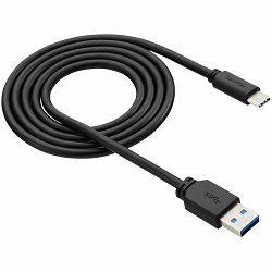 CANYON Type C USB 3.0 standard cable, Power & Data output, 5V 3A, OD 4.5mm, PVC Jacket, 1m, black, 0.039kg