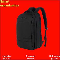 CANYON BPL-5, Laptop backpack for 15.6 inch, Product spec/size(mm): 440MM x300MM x 170MM, Black, EXTERIOR materials:100% Polyester, Inner materials:100% Polyester, max weight (KGS): 12kgs