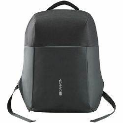 Anti-theft backpack for 15.6"-17" laptop, material 900D glued polyester and 600D polyester, black, USB cable length0.6M, 400x210x480mm, 1kg,capacity 20L