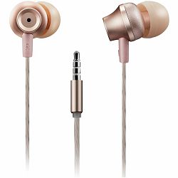 CANYON Stereo earphones with microphone, metallic shell, 1.2M, rose