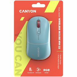 CANYON mouse MW-22 Dual Band RGB Wireless Dark Cyan