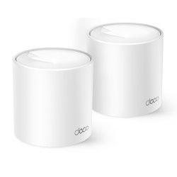 TP-Link AX1500 Deco X10 (2-pack), Dual-Band Home Mesh Wi-Fi 6, WiFi 6 brzine do 1,500 Mbps/1,201 Mbps na 5GHz i 300 Mbps na 2,4GHz/ do 120 uređaja/ 2×Gigabit port/ pokriva do 190m2/Deco App