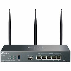 TP-Link ER706W Omada AX3000 Wi-Fi 6 Gigabit VPN Router, 1× Gigabit SFP WAN/LAN Port, 1× Gigabit RJ45 WAN Port, 4× Gigabit WAN/LAN RJ45 Ports, 1× USB 3.0, 574Mbps at 2.4 GHz + 2402 Mbps at 5 GHz (HE160