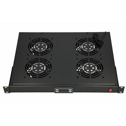 Extralink | Fan panel | 19", 4 fans, for rack cabinets, with thermostat