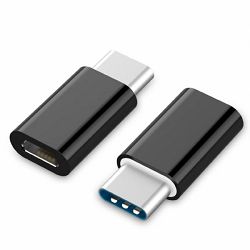 Gembird USB 2.0 Type-C adapter (CM MicroUSB-F), black