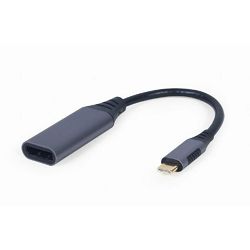 Gembird USB Type-C to DisplayPort male adapter, space grey