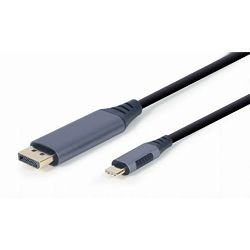 Gembird USB Type-C to DisplayPort male adapter cable, space grey, 1.8 m