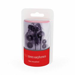 Gembird Stereo earphones, gold-plated 3.5 mm jack, metal, black