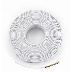 Gembird Flat telephone cable stranded wire 100 meters, white, 4 wires