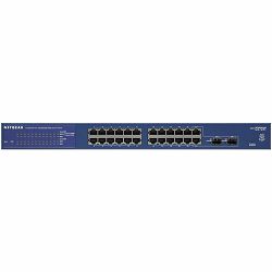 Netgear ProSafe Gigabit Smart Managed PRO Switch, 24x10/100/1000 RJ45 ports, 2 SFP ports, Web GUI, HTTPs,RMON SNMP, 32 static routes IPv4, LLDP, RADIUS, Rack-mounting kit