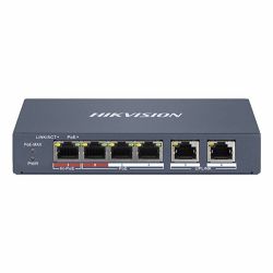 HikVision 4-Port 100Mbps RJ45 PoE (60W) 2x 100Mbps RJ45 Smart Switch