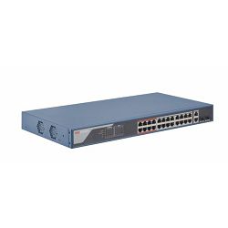 HikVision 24-Port 100Mbps RJ45 PoE (370W) 2 Combo 1G RJ45 SFP Smart Managed Switch