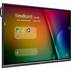 VIEWSONIC 75"(74.5") 40 Points Touch, 7H (AG), 3840x2160, 400nits, 1200:1, BLACK