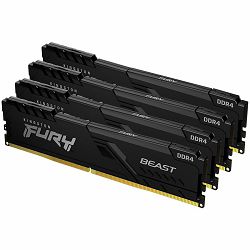 Kingston DRAM 64GB 3200MHz DDR4 CL16 DIMM (Kit of 4) 1Gx8 FURY Beast Black EAN: 740617319866