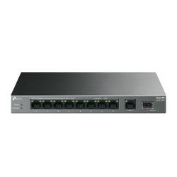 TP-Link LS1210GP Preklopnik, 61W PoE, 9×10/100/1000 Mbps RJ45 ports (1-8 port PoE+) 1× Gigabit SFP Port, do 250m PoE prijenos, Plug&play, metalno kućište
