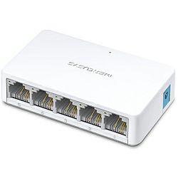 Mercusys 5-port mini Desktop preklopnik (Switch), 5×10/100M RJ45 ports, plastično kućište