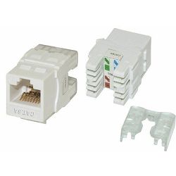 Masterlan self-tapping keystone UTP Cat.6a, white, rear terminal block