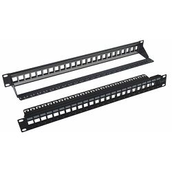 MaxLink Patch panel 19" - 1U, 24 ports, empty, STP ready