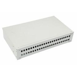 NFO Patch Panel 2U 19" - 48x SC Simplex LC Duplex, Closed, 4 trays