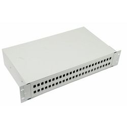 NFO Patch Panel 2U 19" - 48x SC Simplex LC Duplex, Slide-out on rails, 1 tray included