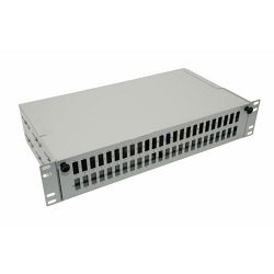 NFO Patch Panel 2U 19" - 48x SC Duplex, Pull-out, 2 trays