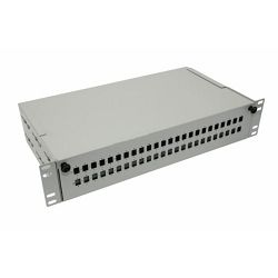 NFO Patch Panel 2U 19" - 48x SC Simplex LC Duplex, Pull-out, 2 trays