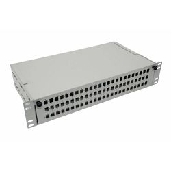 NFO Patch Panel 2U 19" - 72x SC Simplex LC Duplex, Pull-out, 3 trays