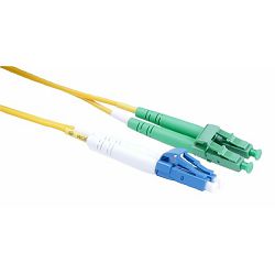 NFO Patch cord, LC UPC-LC APC, Singlemode 9 125, G.657A2, 3mm, Duplex, 1m