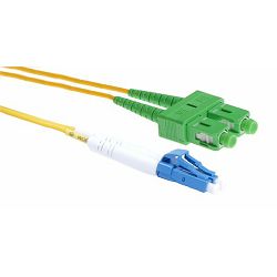 NFO Patch cord, LC UPC-SC APC, Singlemode 9 125, G.657A2, Duplex, 1m