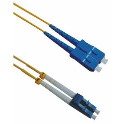 NFO Patch cord, LC UPC-SC UPC, Singlemode 9 125, G.652D, 3mm, Duplex, 10m