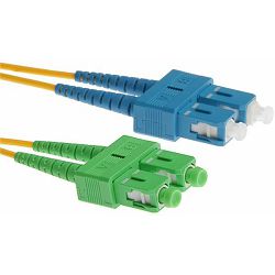 NFO Patch cord, SC UPC-SC APC, Singlemode 9 125, G.652D, Duplex, 2m