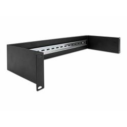 Delock 19” DIN rail Panel 2U black