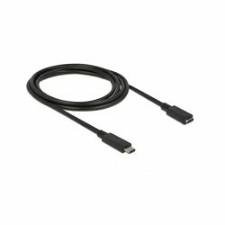Delock Extension cable SuperSpeed USB (USB 3.1 Gen 1) USB Type-C™ male female 3 A 2.0 m black