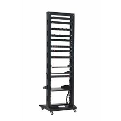 NaviaTec 19" 2 Post Open Frame Rack, 29U Black