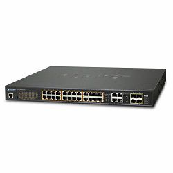 Planet L2 24-Port RJ45 GbE Ultra PoE 4-Port 1G TP SFP Combo Managed Switch