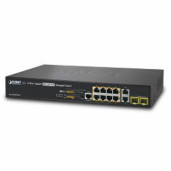 Planet 8-Port HP POE Gigabit 2x 1G SFP 2P GbE L2 Managed Switch