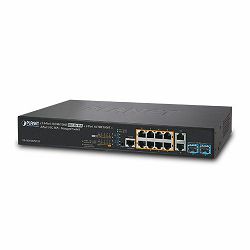 Planet 8-Port GbE 802.3bt PoE 2x 1GbE 2x 10G SFP L2 Managed Switch