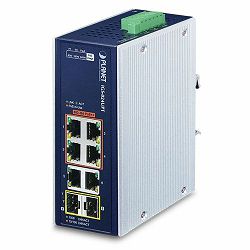 Planet Industrial 4-Port 10 100 1000T 802.3bt PoE 2-Port 10 100 1000T 2-Port 100 1000X SFP Gigabit Ethernet Switch