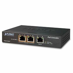 Planet 1-Port 802.3at 30w PoE to 2-Port 802.3af at Gigabit PoE Extender