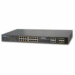 Planet 16-Port 802.3at Gigabit Ports 4 SFP Managed Switch