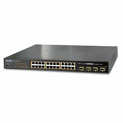 Planet 24P GbE High Power POE 4 SFP Mngd Switch (440W)
