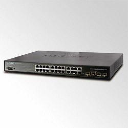 Planet 24-Port 1GbE RJ45 with 4 Shared SFP Managed Switch