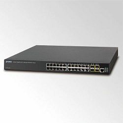 Planet 24x 1GbE with 4 Shared 1000X SFP slots 4x 10G SFP Slots, L3 Managed Switch