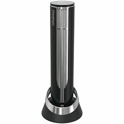 Prestigio Maggiore, smart wine opener, 100% automatic, opens up to 70 bottles without recharging, foil cutter included, premium design, 480mAh battery, Dimensions D 48*H228mm, black + silver color.