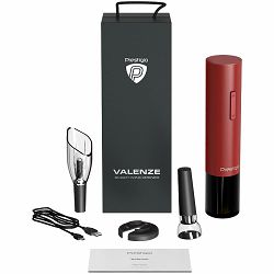 Prestigio Valenze, smart wine opener, simple operation with 2 buttons, aerator, vacuum stopper preserver, foil cutter, opens up to 80 bottles without recharging, 500mAh battery, Dimensions D 48.5*H220