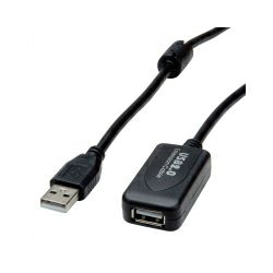 STANDARD USB2.0 aktivni produžni kabel sa ponavljačem, 5.0m, crni 