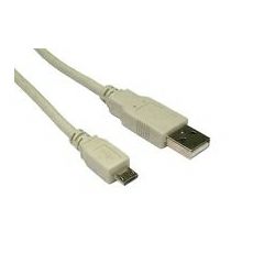 STANDARD USB2.0 kabel TIP A(M) na Micro B(M), 0.8m, bež