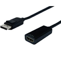 STANDARD adapter/kabel DisplayPort - HDMI, M/F, v1.2, 0.15m