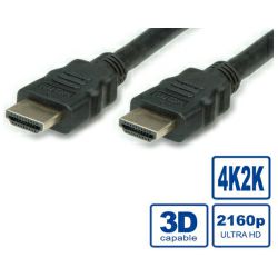 STANDARD HDMI Ultra HD kabel sa mrežom, M/M, crni, 2.0m